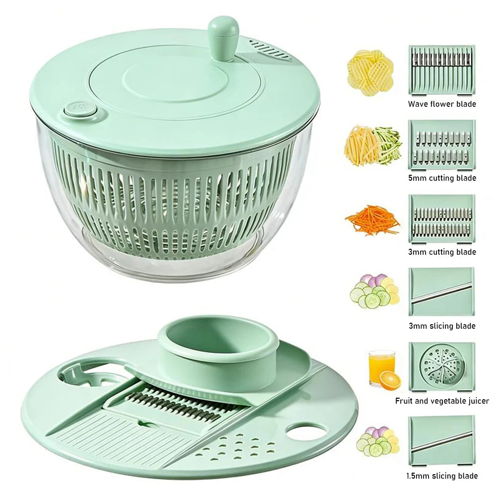 4-in-1 Salad Spinner & Vegetable Chopper Set
