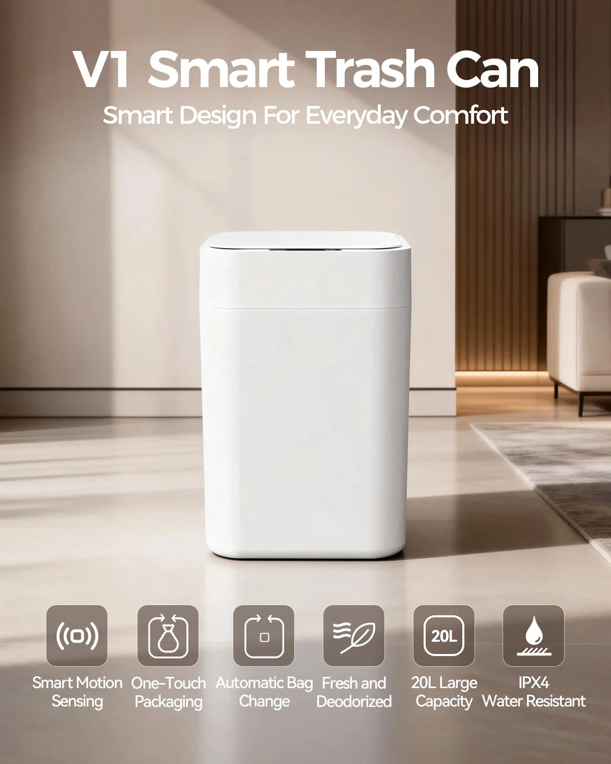 20L Automatic Touchless Smart Trash Can