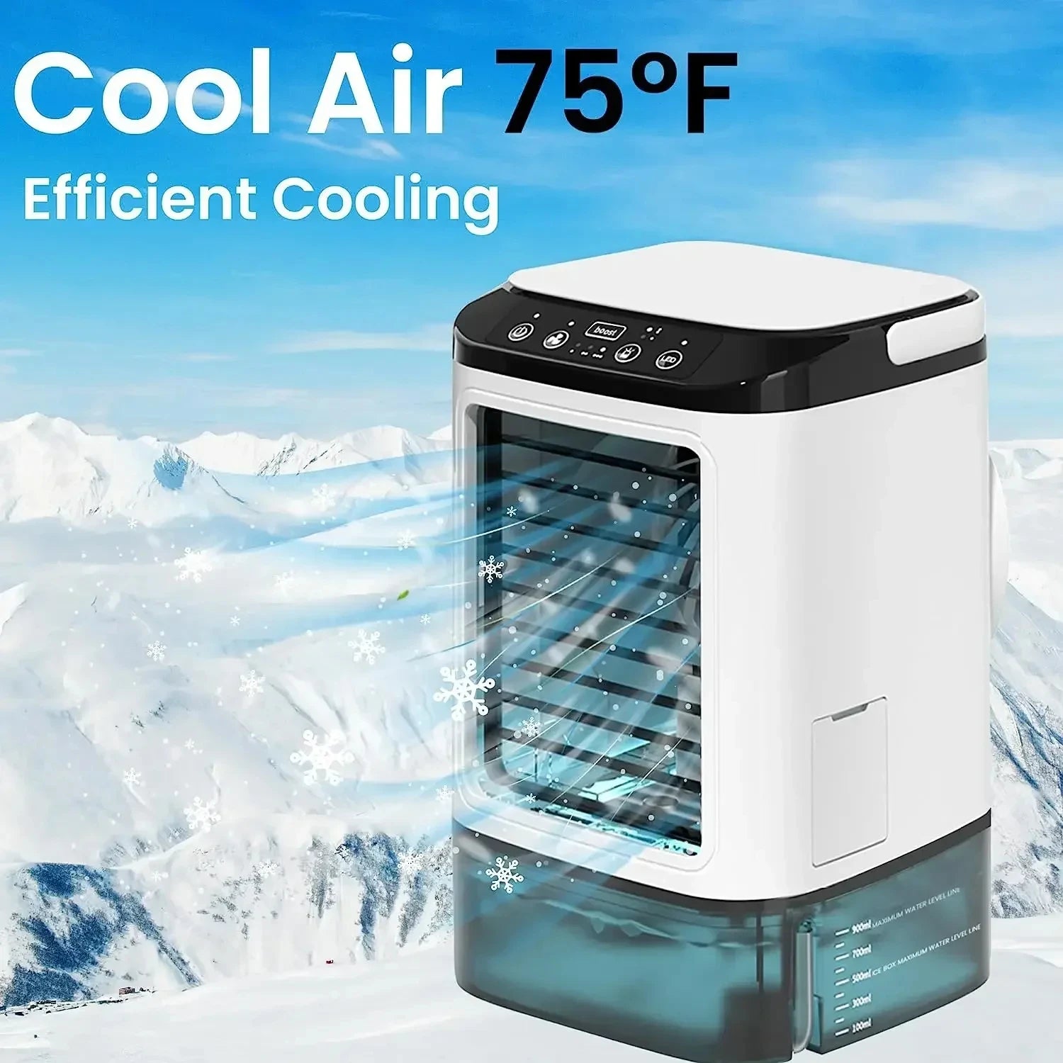 Portable USB Air Cooler Fan with Dual Mist Spray