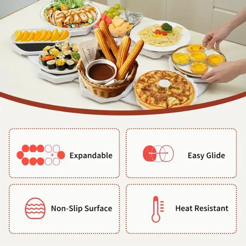 Expandable 360° Rotating Lazy Susan Tray