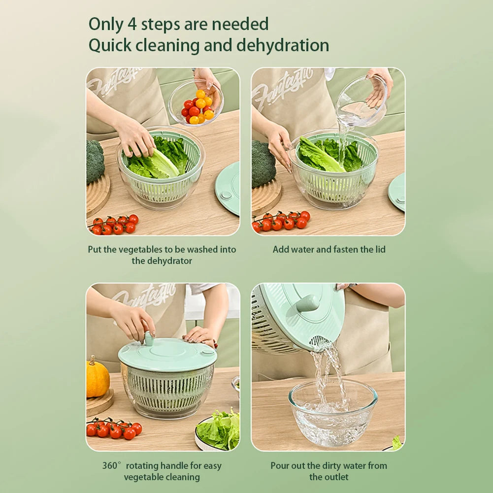 4-in-1 Salad Spinner & Vegetable Chopper Set