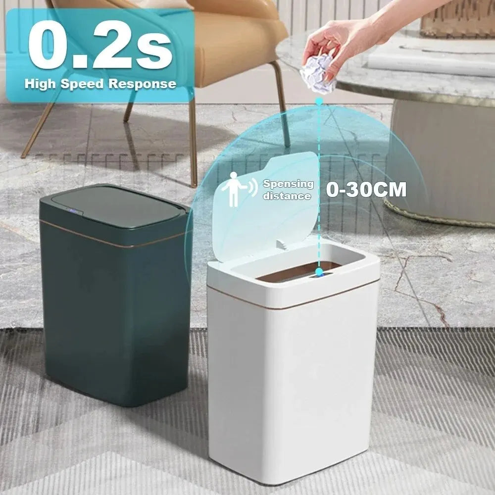 15L Smart Touchless Bathroom Trash Can