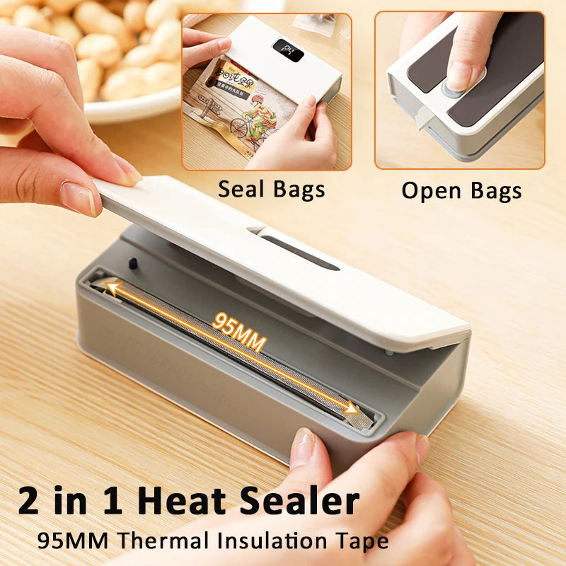 Rechargeable 2-in-1 Mini Bag Sealer & Cutter