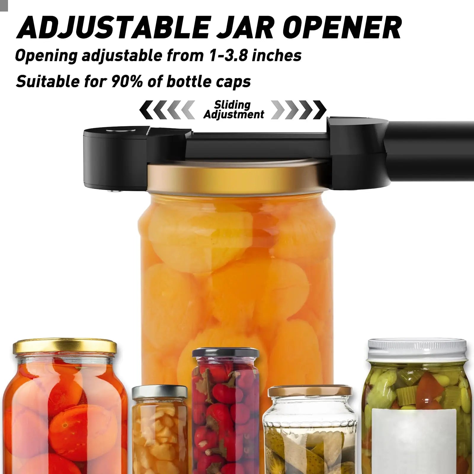 Adjustable Stainless Steel Jar & Bottle Opener