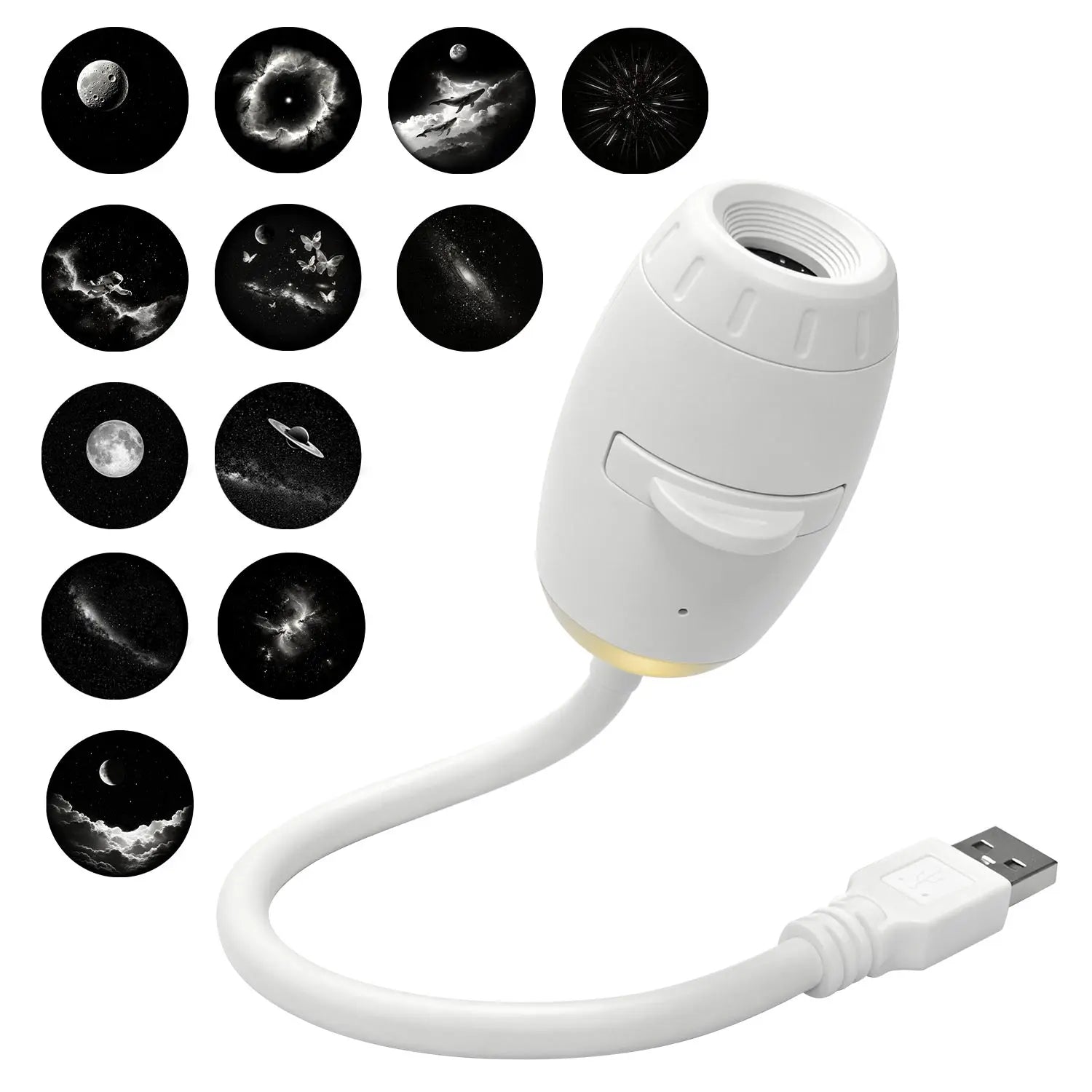 2-in-1 Galaxy Projection Night Light with Manual Focus