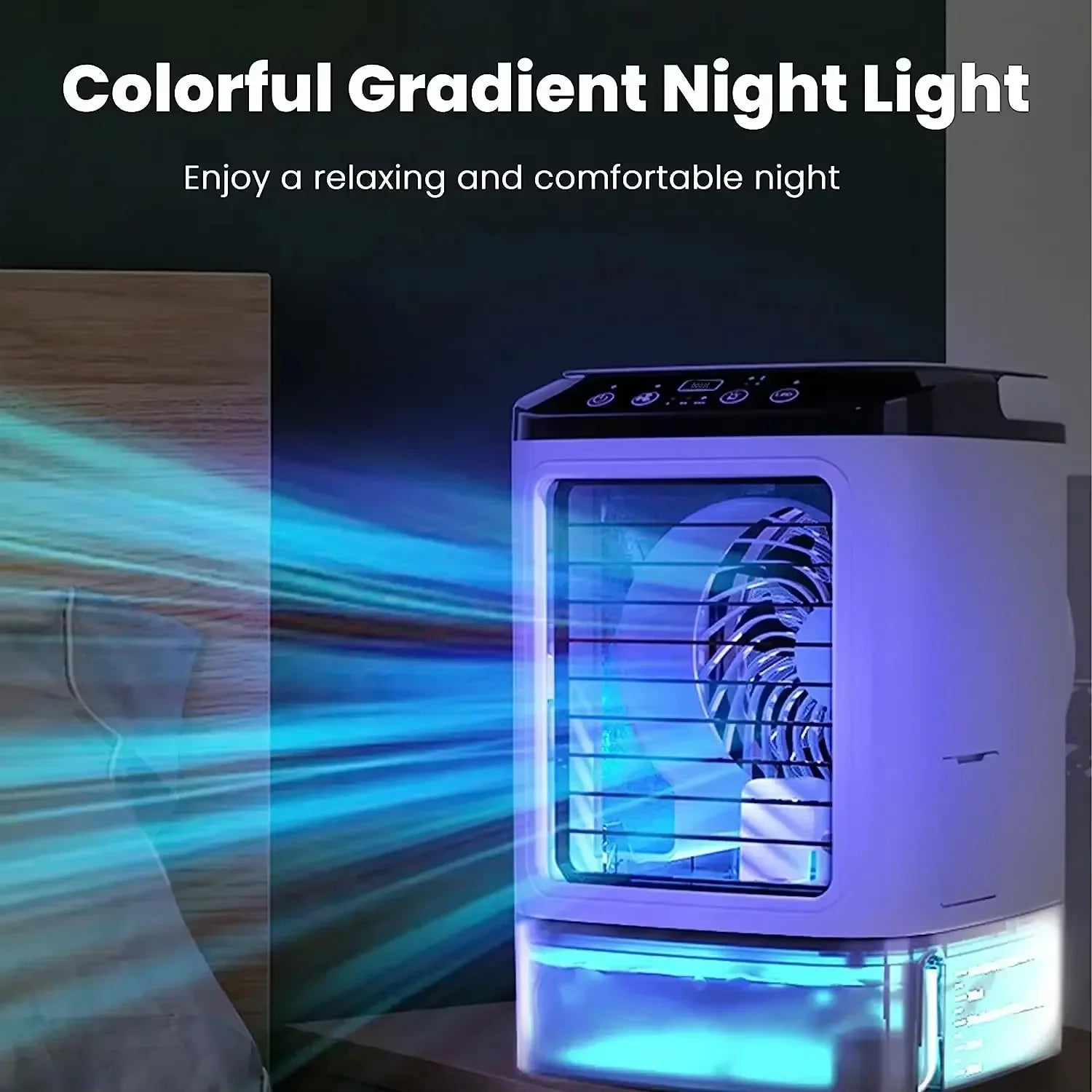 Portable USB Air Cooler Fan with Dual Mist Spray