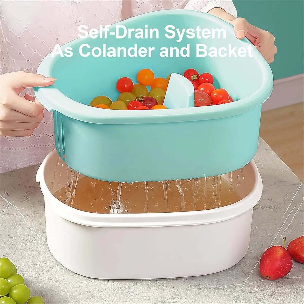 Fruit & Vegetable Cleaning Spinner Bowl