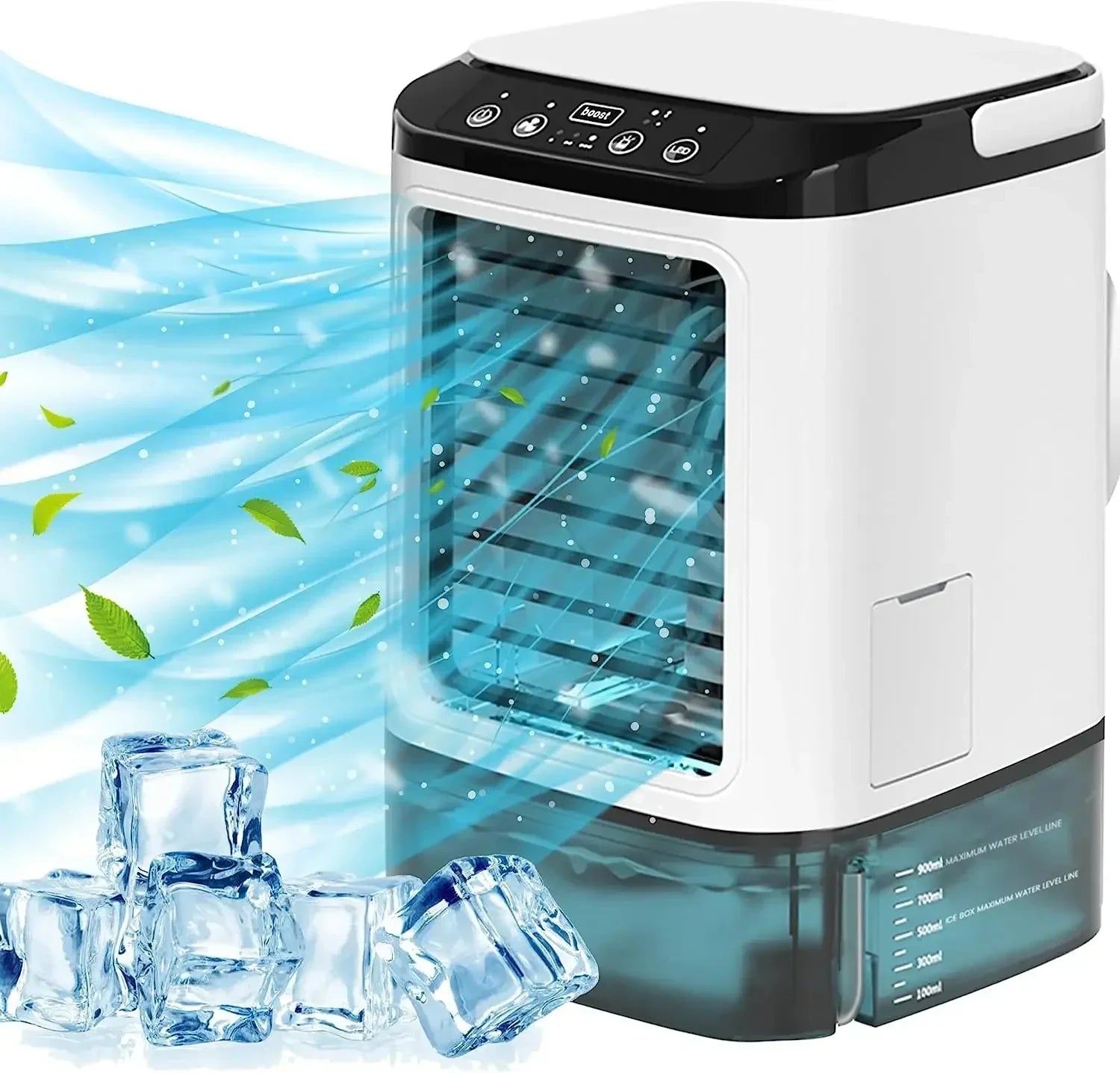 Portable USB Air Cooler Fan with Dual Mist Spray