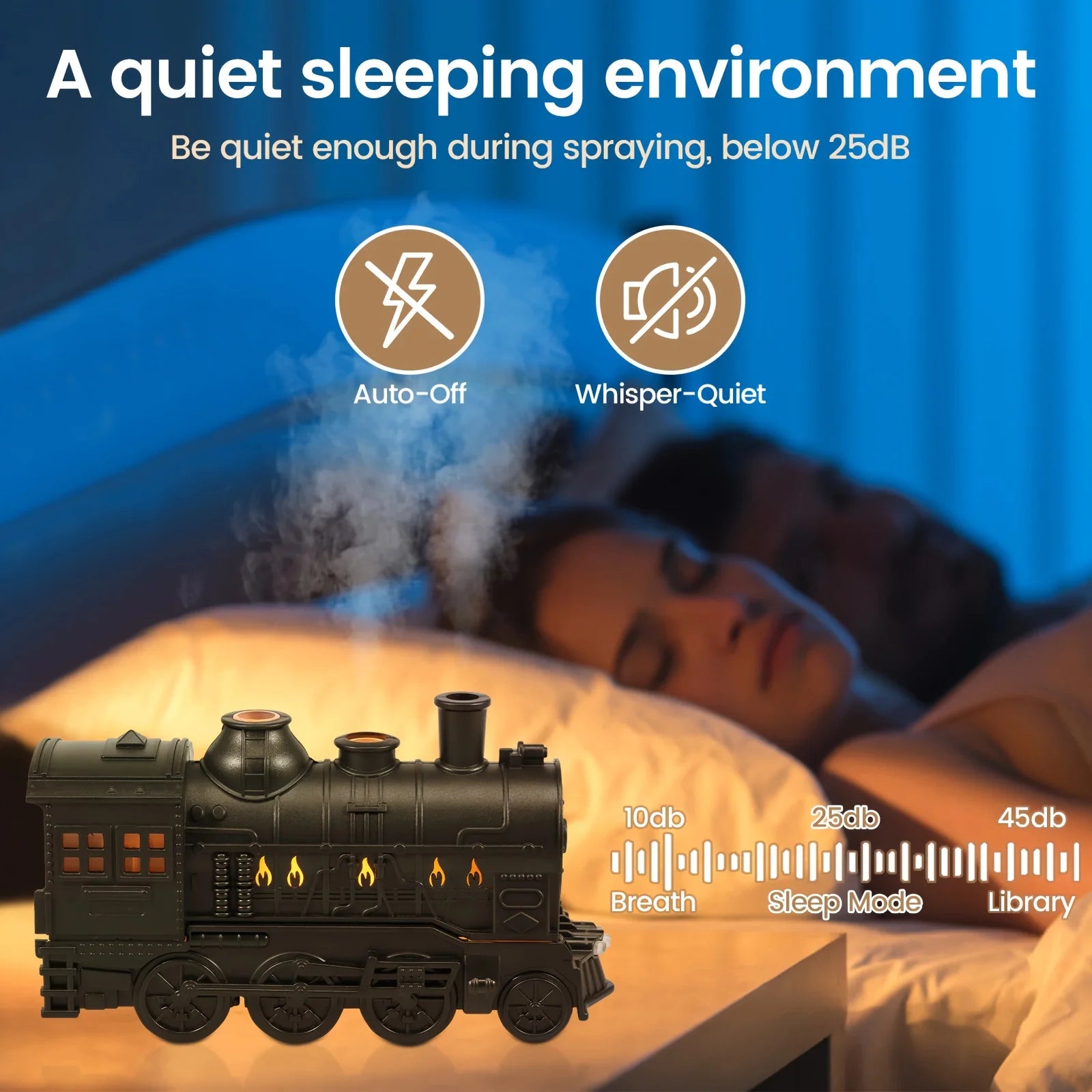 Mini Train Essential Oil Diffuser & Cool Mist Humidifier