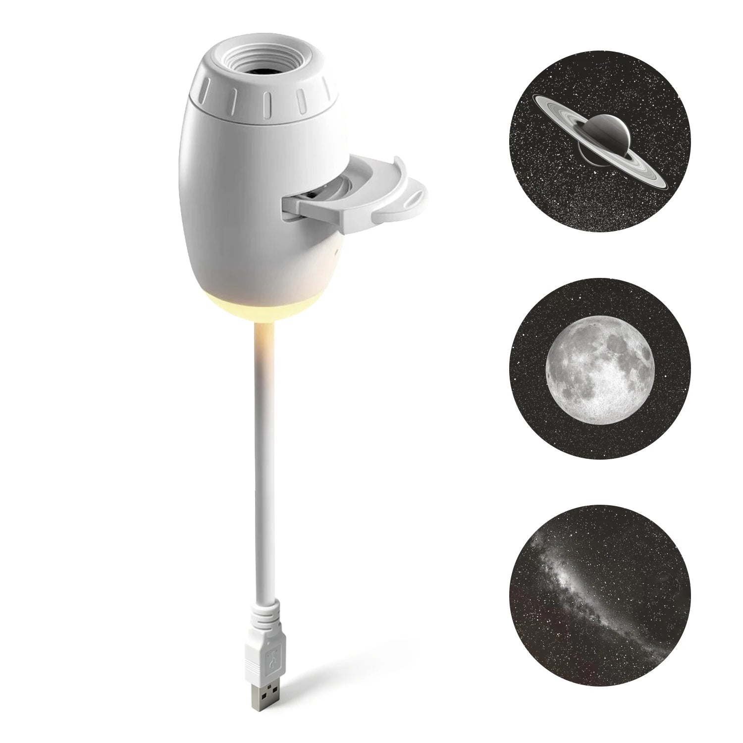 2-in-1 Galaxy Projection Night Light with Manual Focus