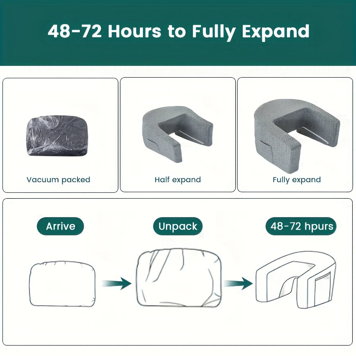 Memory Foam Reading Pillow with Arm Support