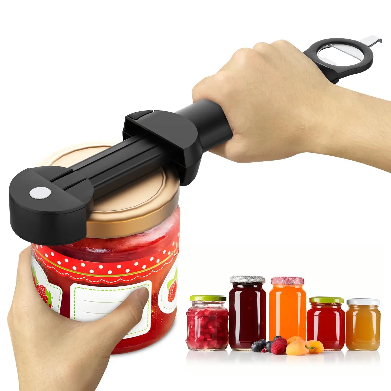 Adjustable Stainless Steel Jar & Bottle Opener