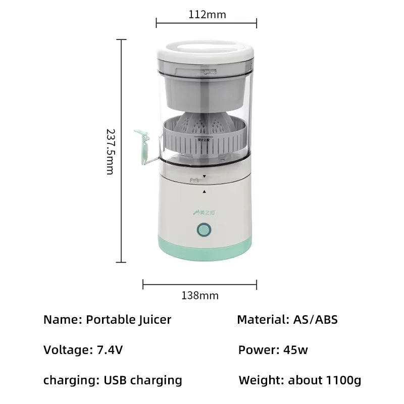 Portable USB Rechargeable Citrus Juicer