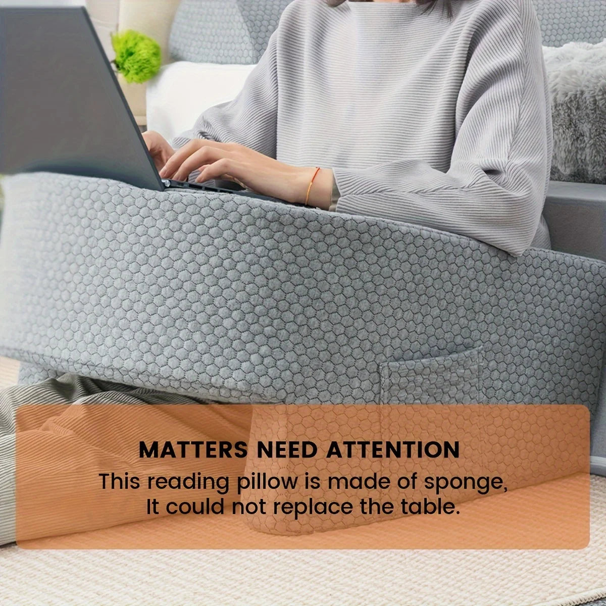 Memory Foam Reading Pillow with Arm Support