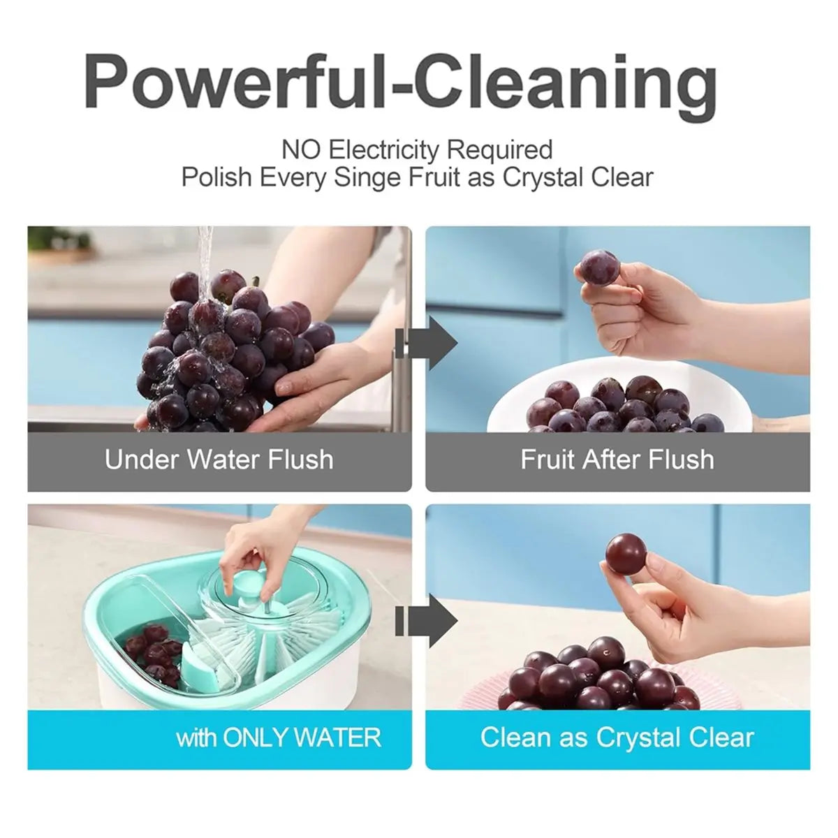Fruit & Vegetable Cleaning Spinner Bowl