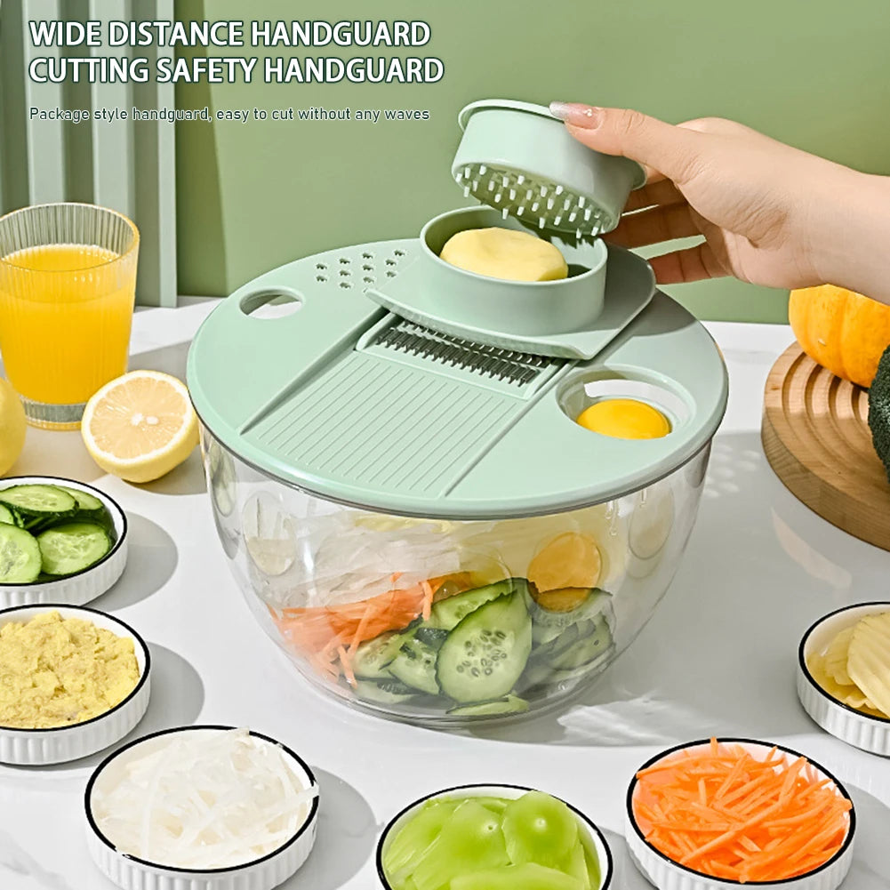 4-in-1 Salad Spinner & Vegetable Chopper Set