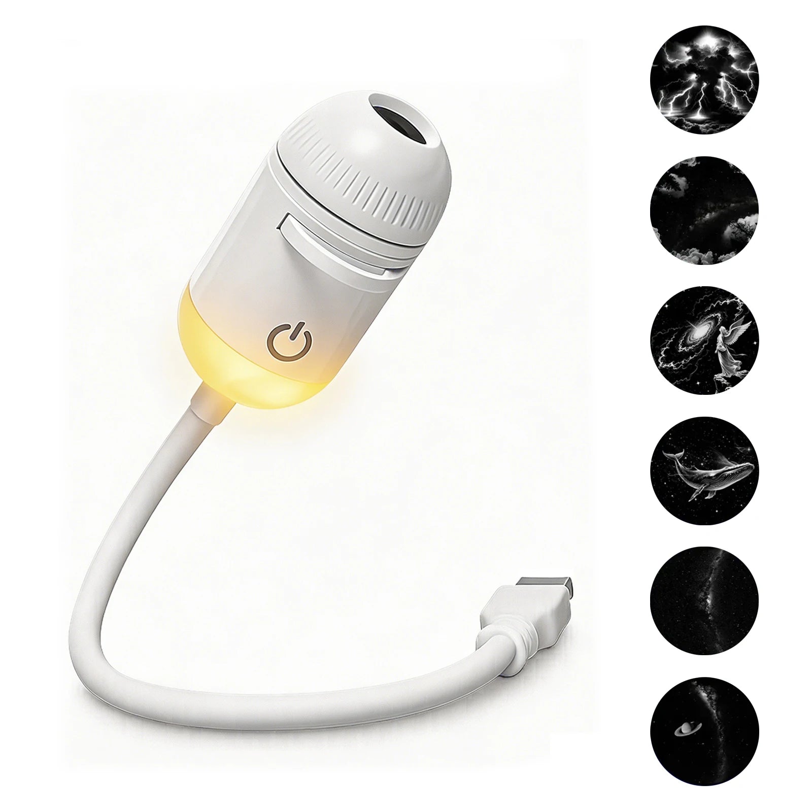 2-in-1 Galaxy Projection Night Light with Manual Focus